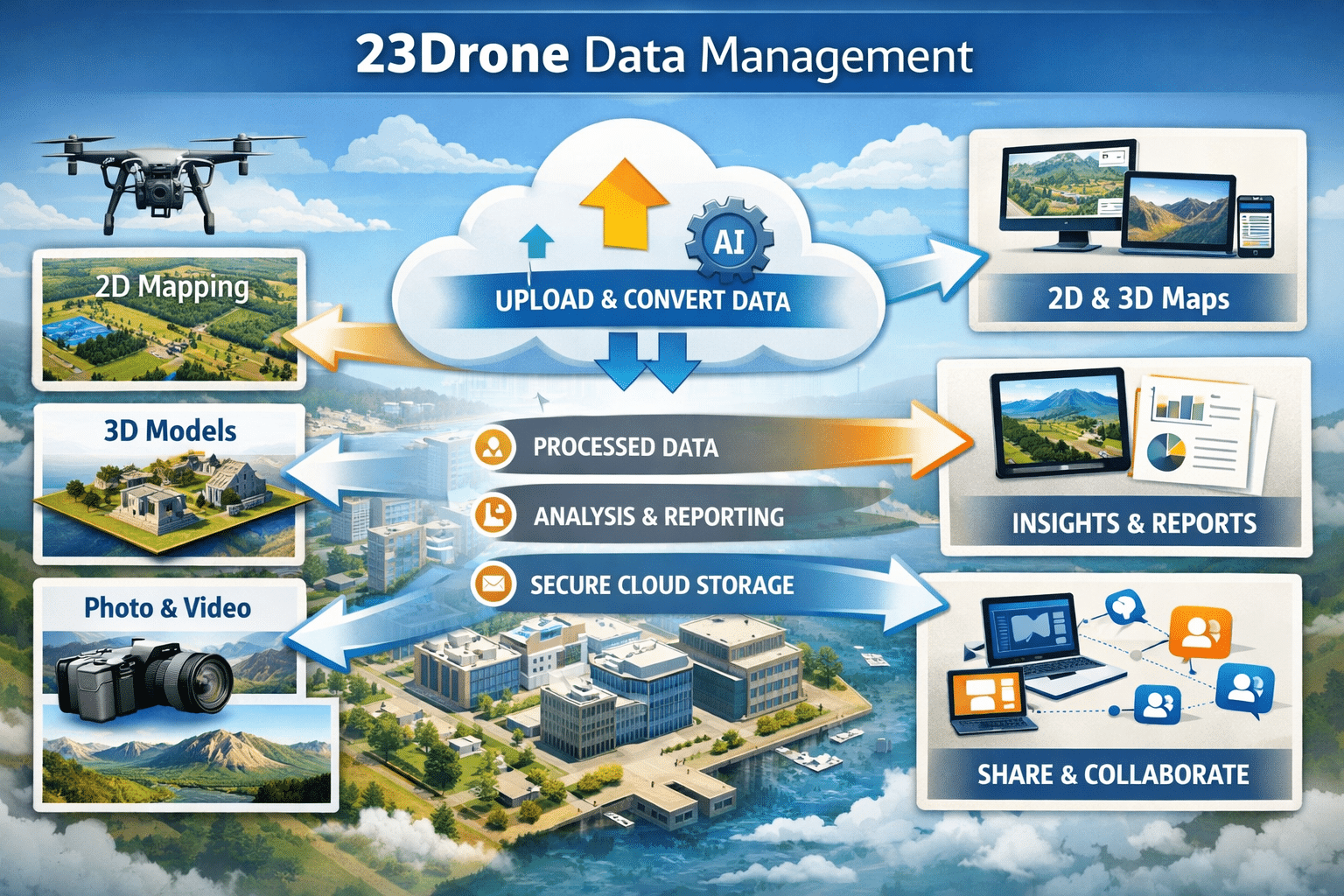 Struktureret data management af dronedata – billeder, rapporter og 3D-filer